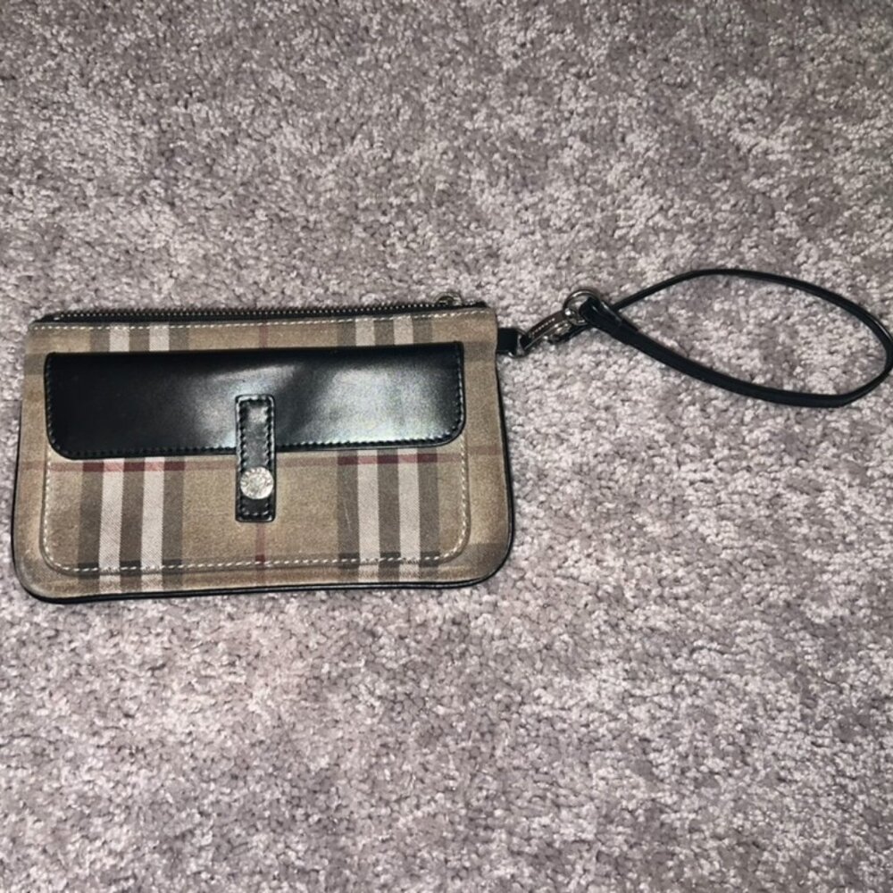 Vintage Burberry Wristlet Clutch